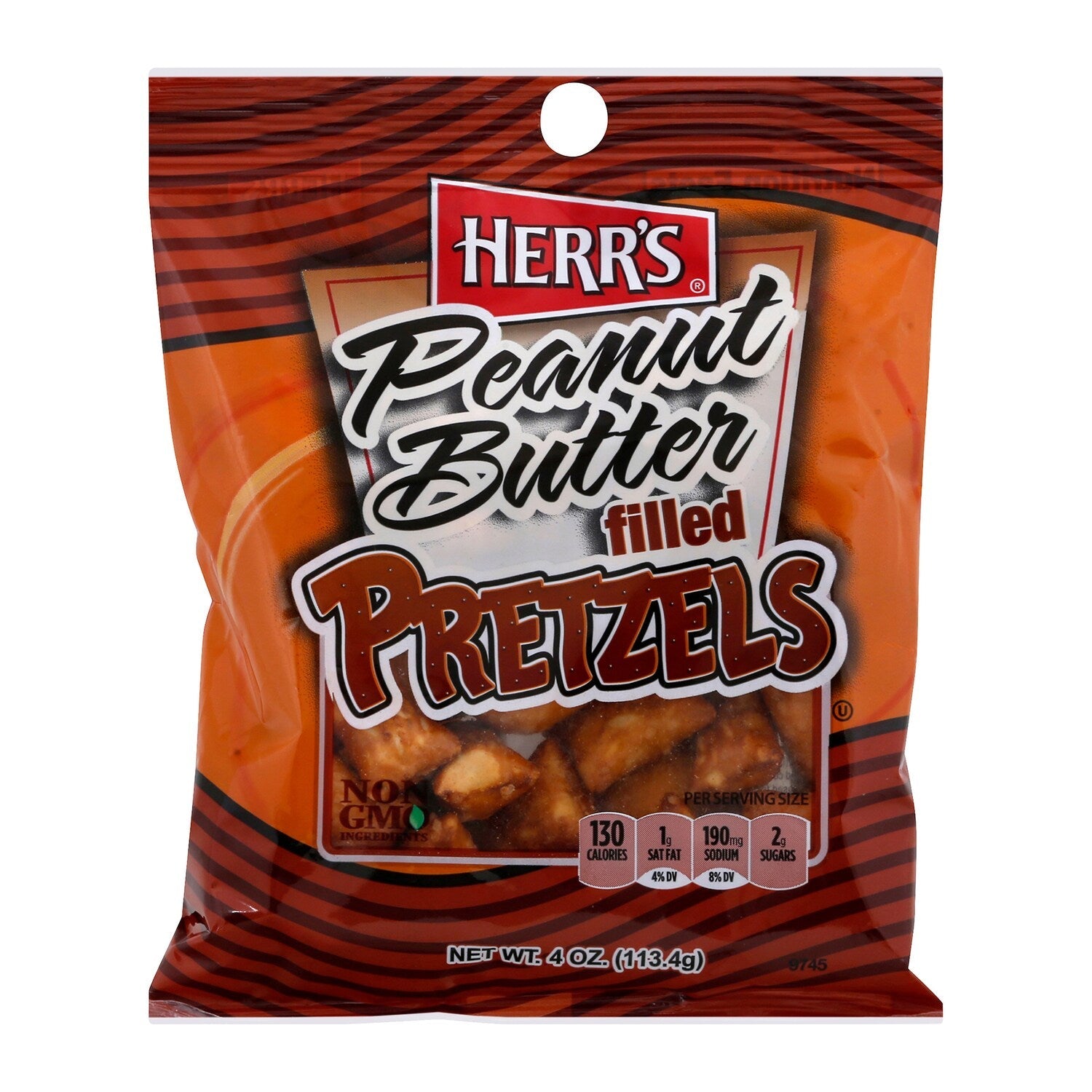 Herrâs Peanut Butter Filled Pretzels, 4 oz. Bag