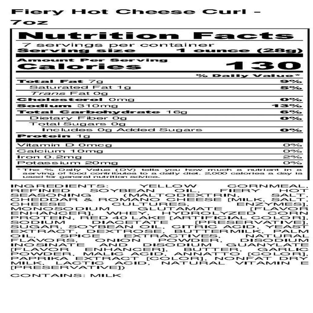 Brim's Oven-Baked Fiery Hot Crunchy Cheese Curls, 7-oz. Bags
