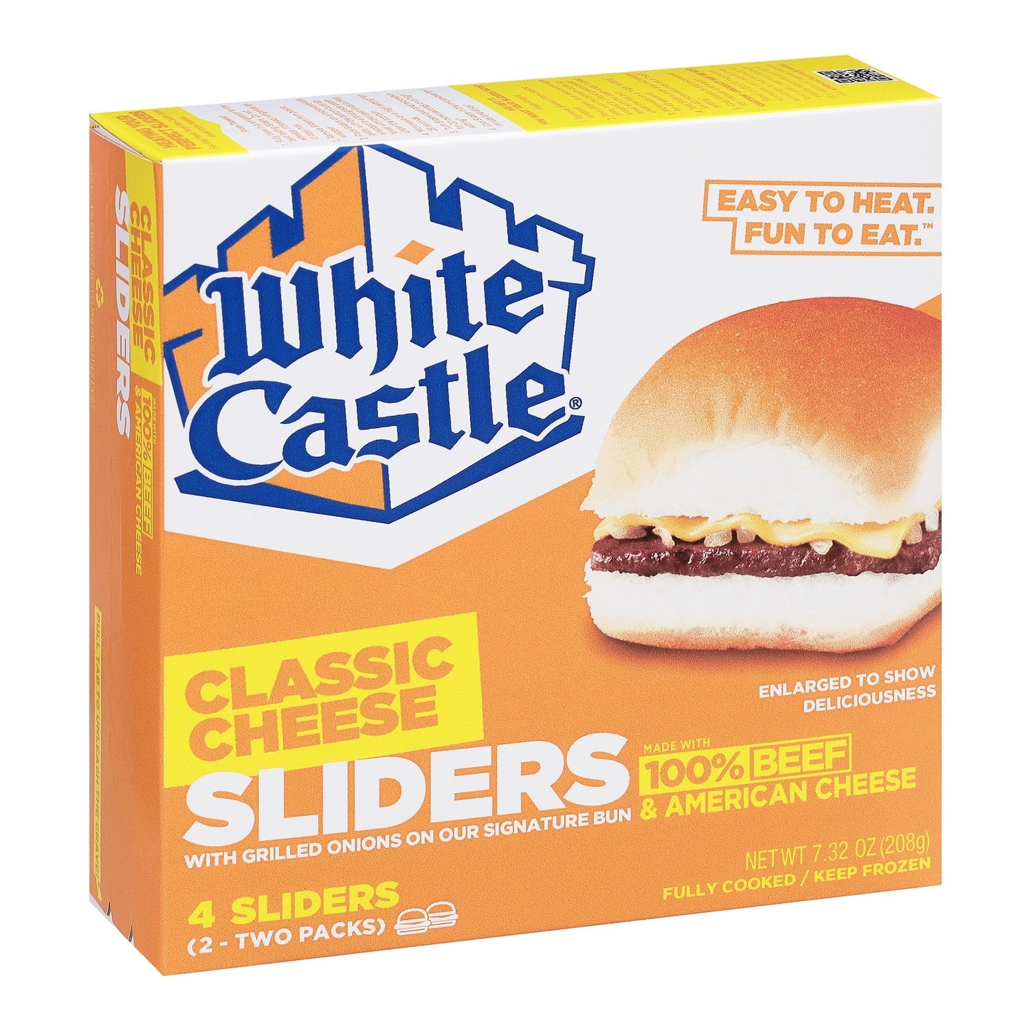 White Castle Classic Cheese Sliders, 2-pc Pack.