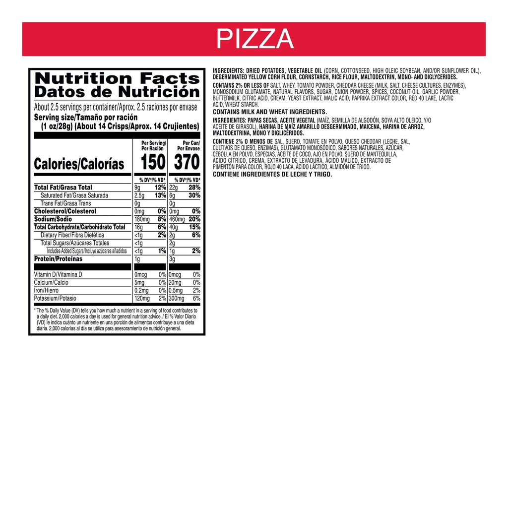 Pringles Pizza Flavored Potato Crisps, 1-ct.