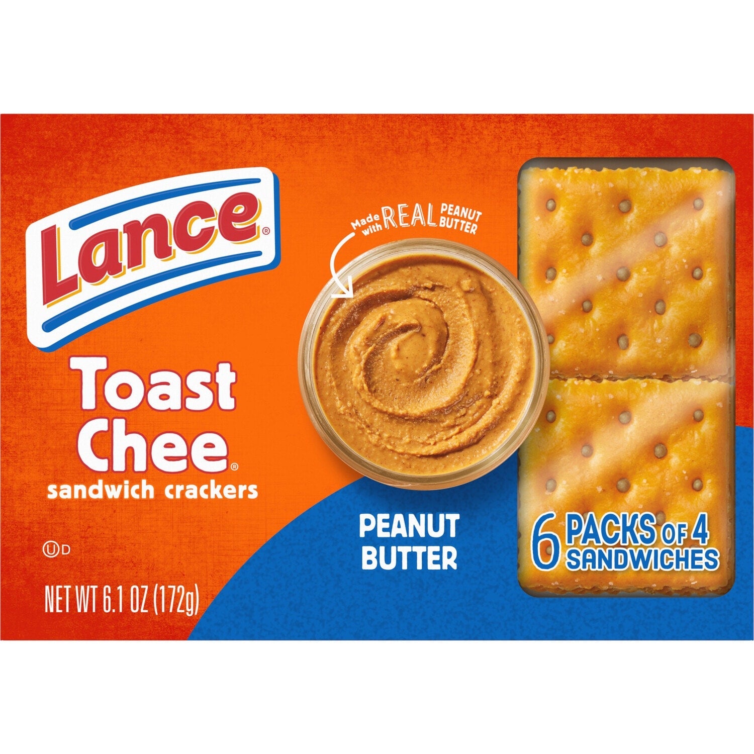 Lance Toast Chee Peanut Butter Sandwich Crackers, 1-ct.