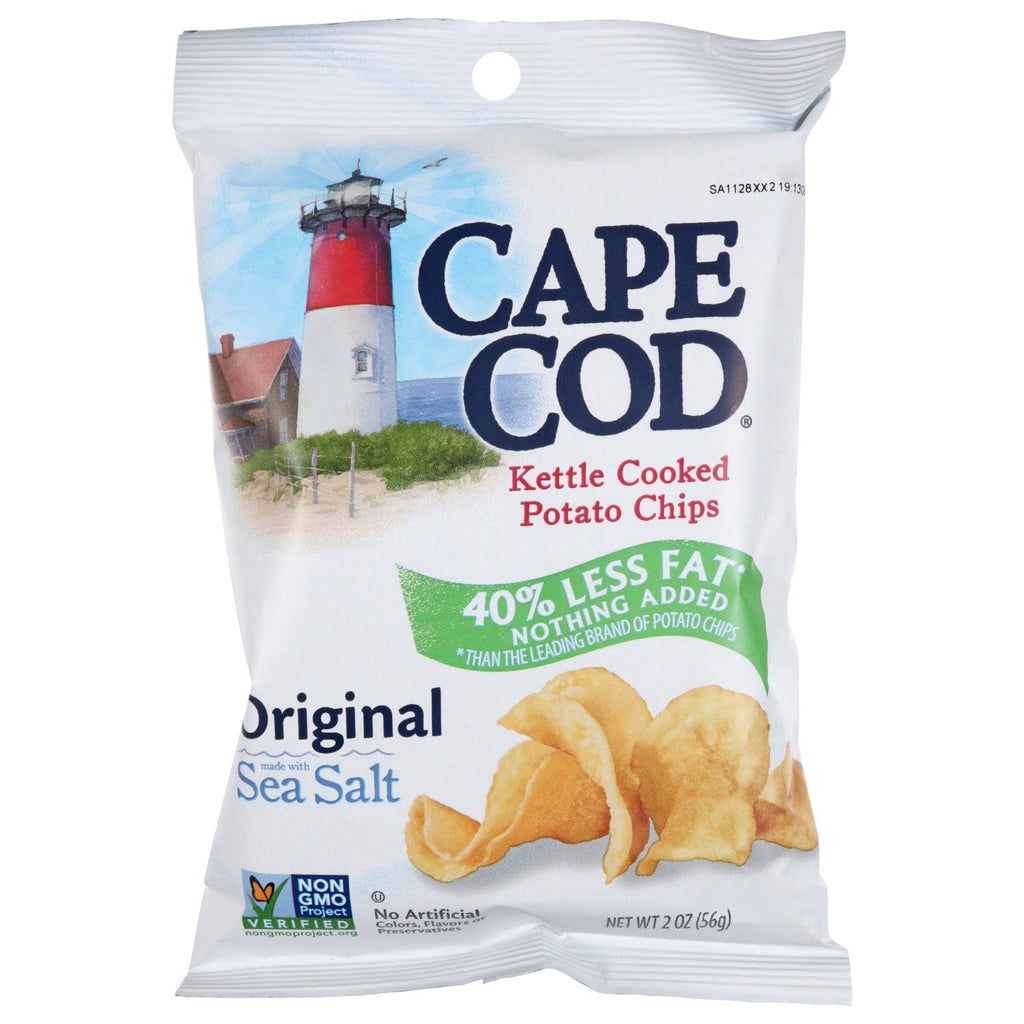 Cape Cod Potato Chips, Less Fat Original Kettle Cooked Chips, 2 oz.