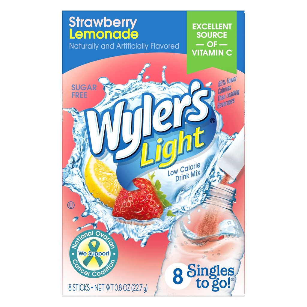 Wyler's Light Strawberry Lemonade Drink Mix, 8-pc Pack.