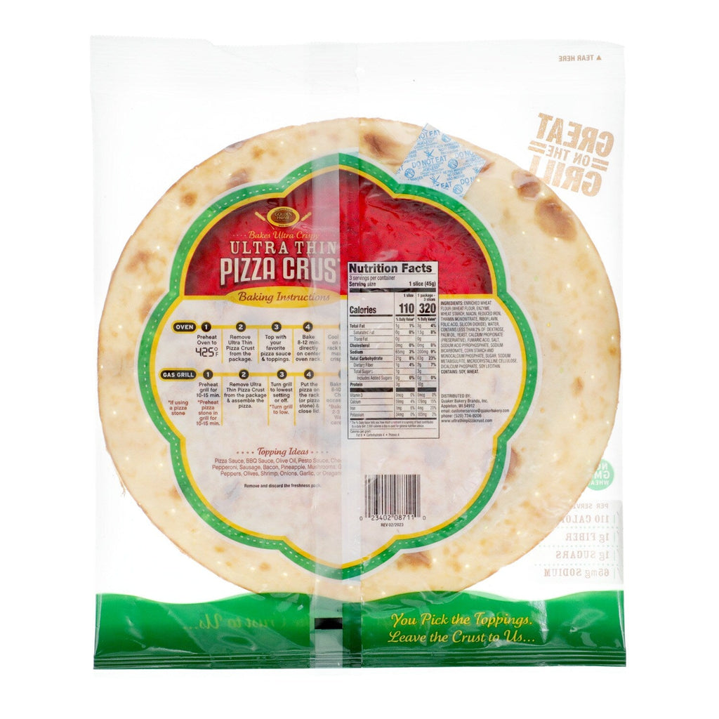 Golden Home Ultra-Thin Pizza Crusts, 12-in.