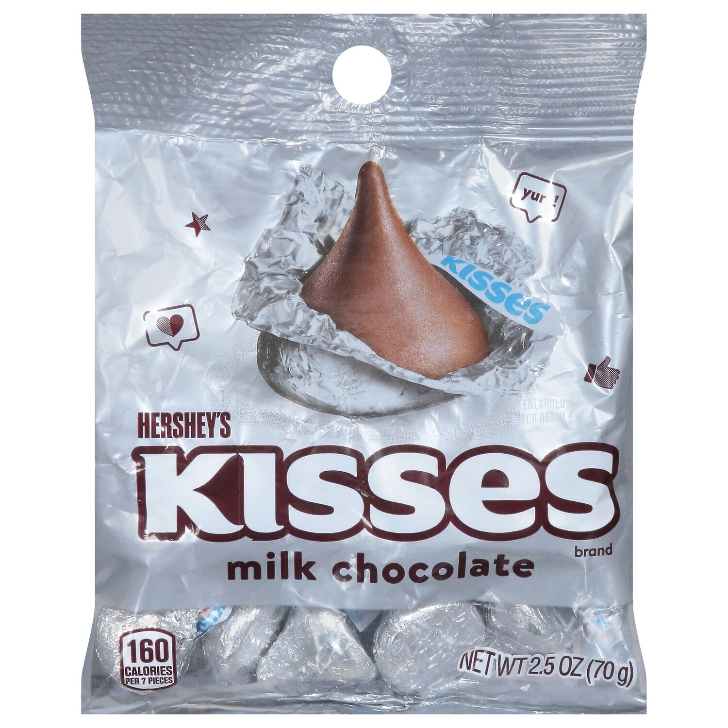 Hershey's Kisses Milk Chocolate Kisses, 2.5-oz.