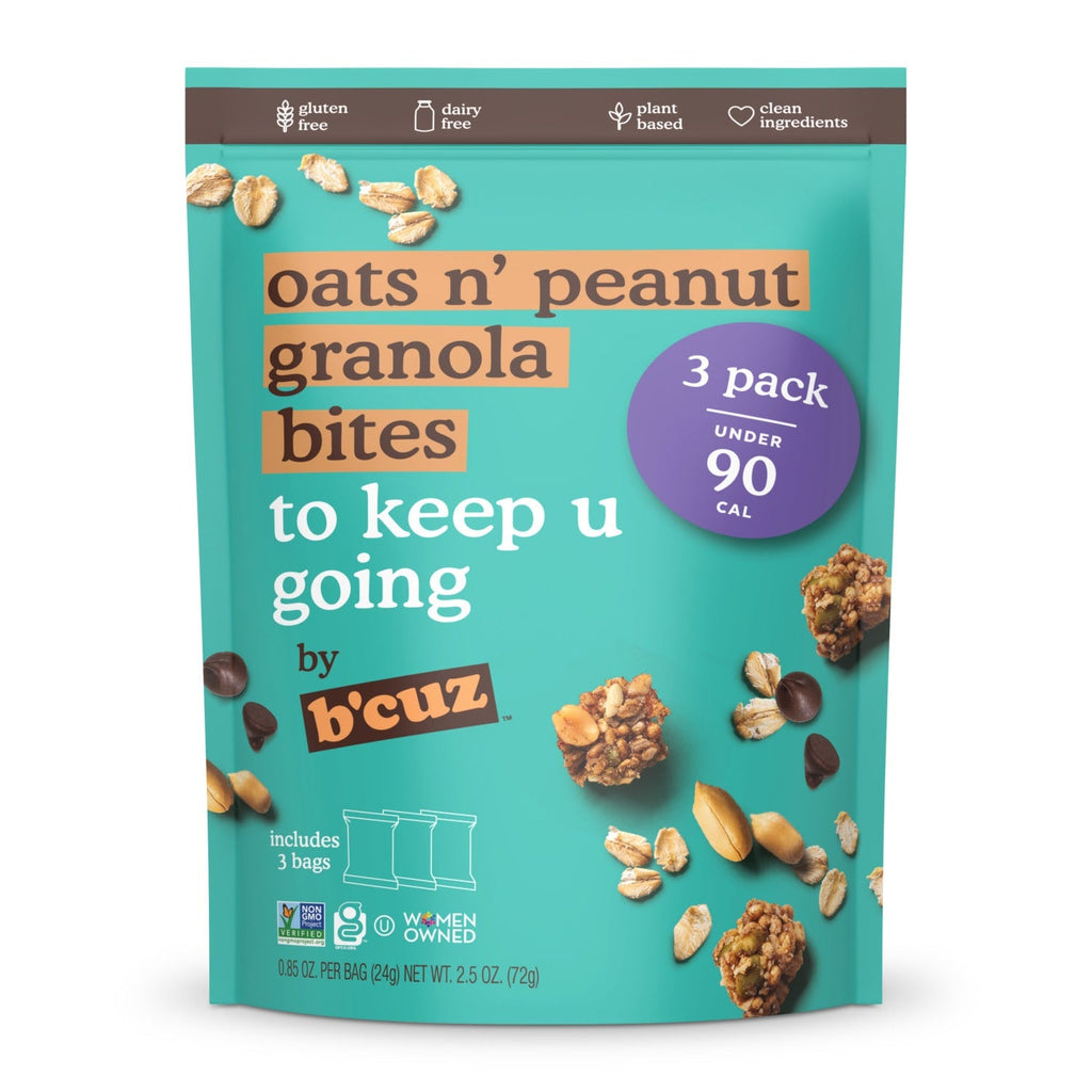 B'cuz Oats nâ Peanut Granola Bites, 2.6-oz. Bag