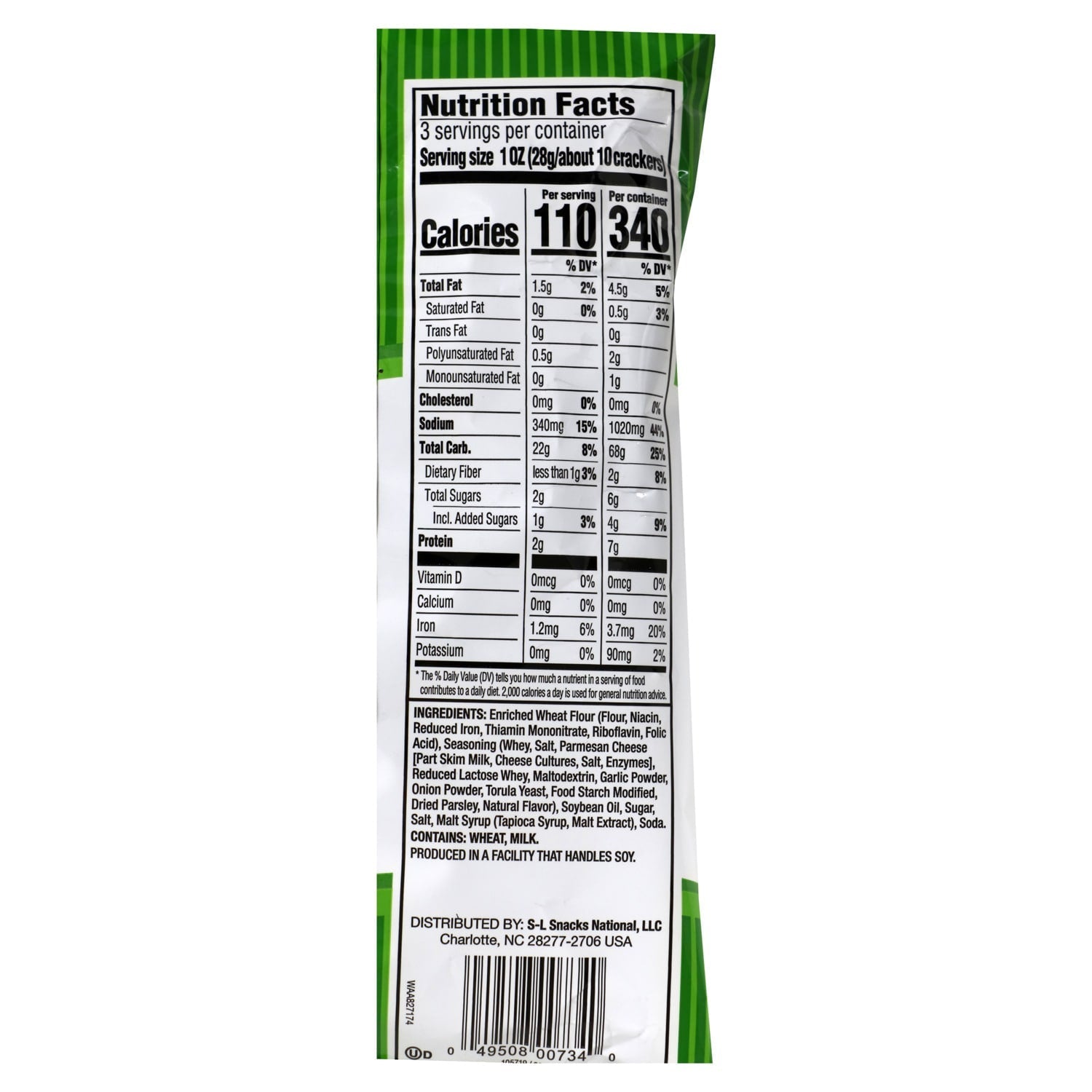 Snack Factory Pretzel Crisps - Garlic Parmesan, 3 oz.