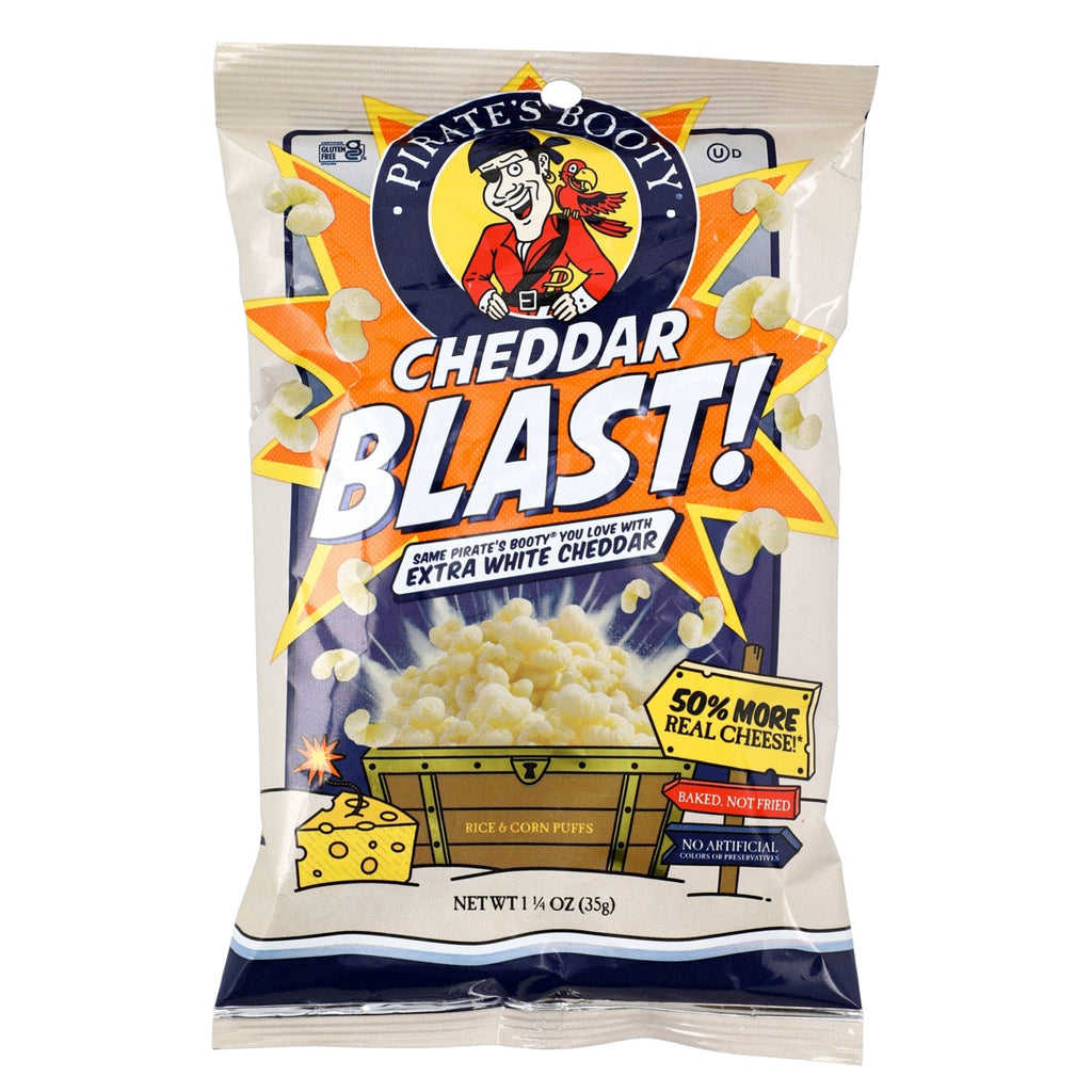Pirate's Booty Cheddar Blast White Cheddar Baked Popcorn, 1.25-oz.
