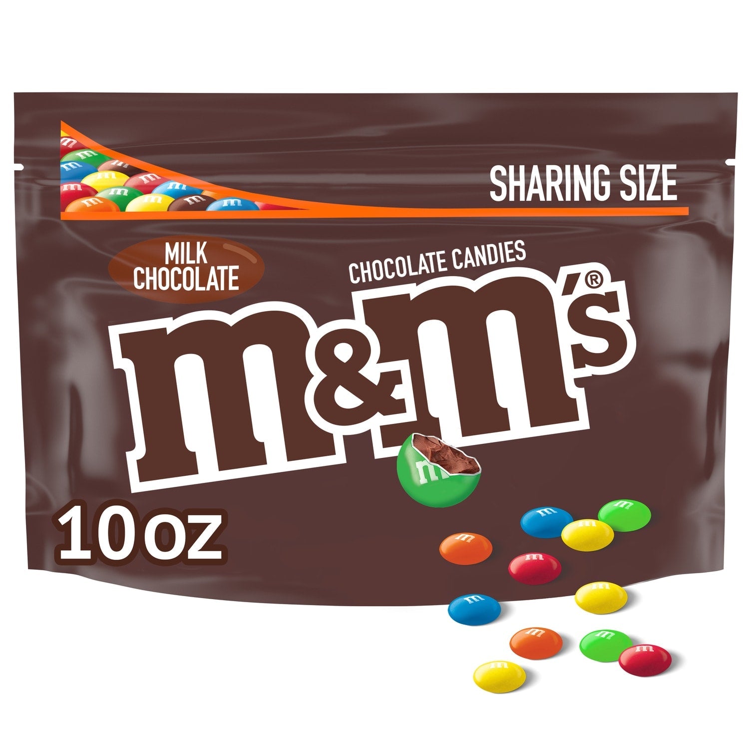 M&amp;M'S Milk Chocolate Candy, Sharing Size, 10-oz. Resealable Bag