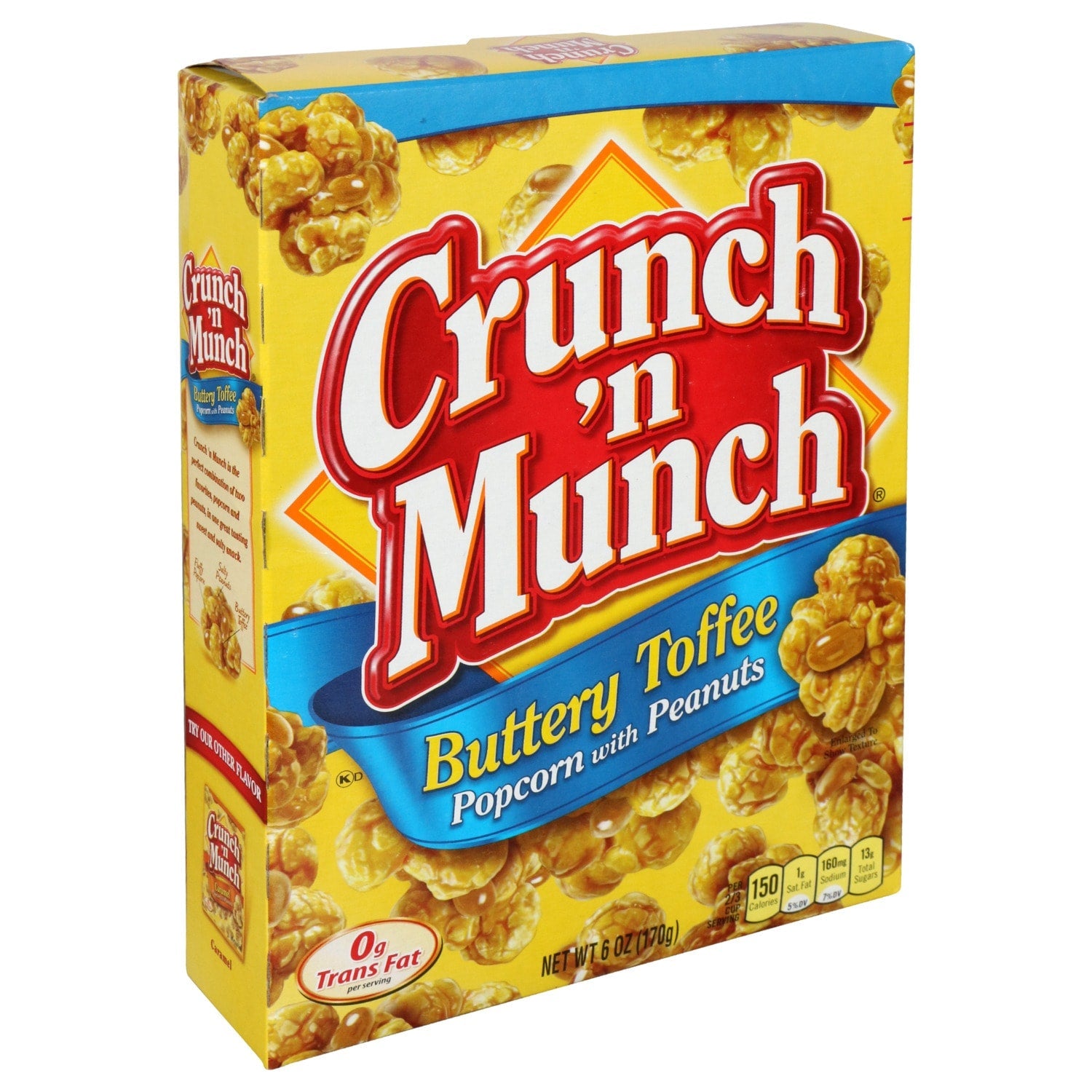 Conagra Brands Crunch ân Munch Buttery Toffee Popcorn with Peanuts, 6 oz.