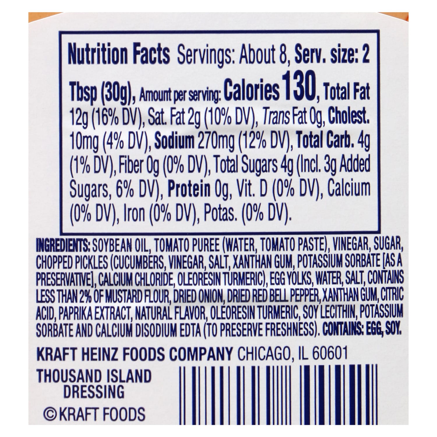 Kraft Thousand Island Salad Dressing, 8 oz. Bottles