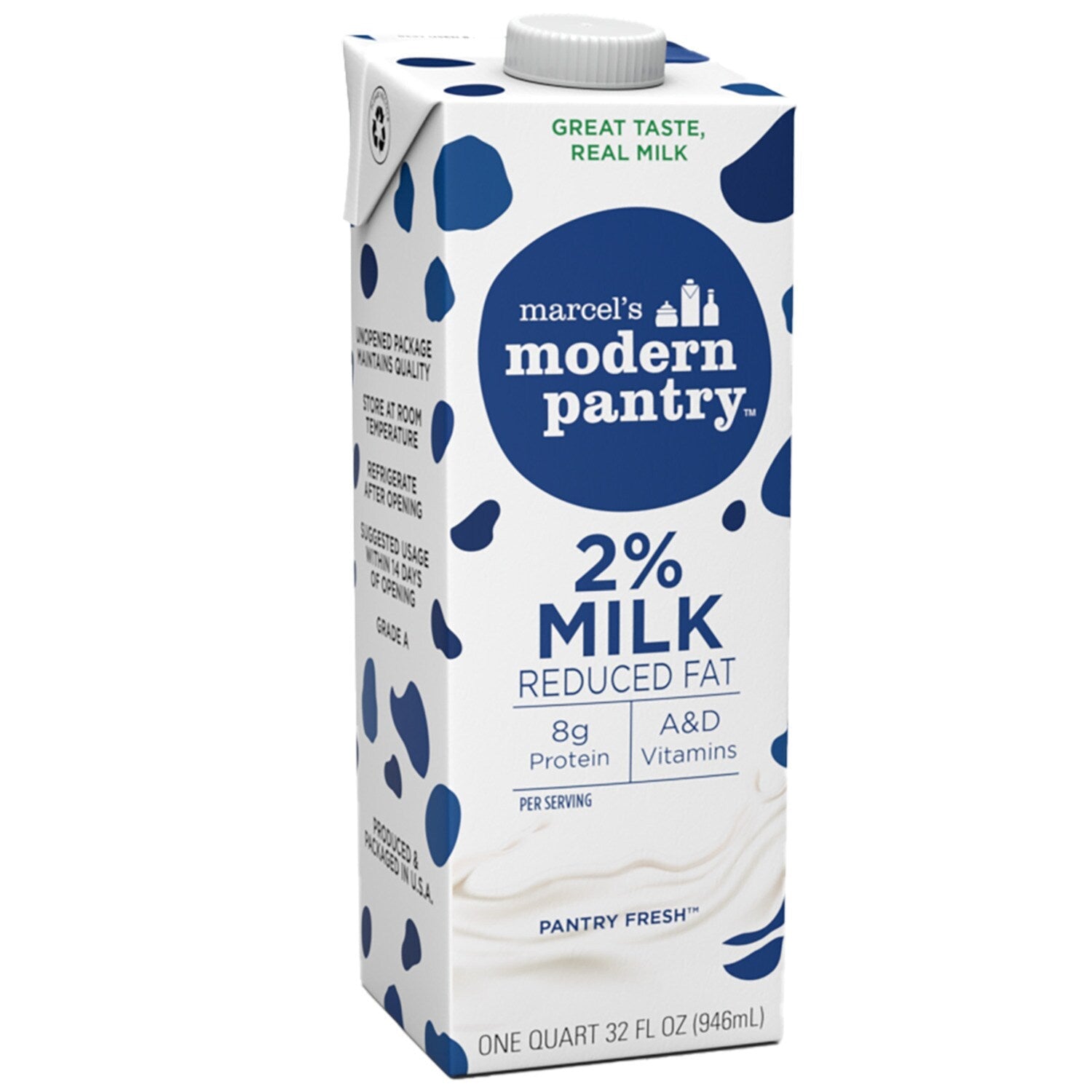 Marcel's Modern Pantry 2% Milk, 32-oz.