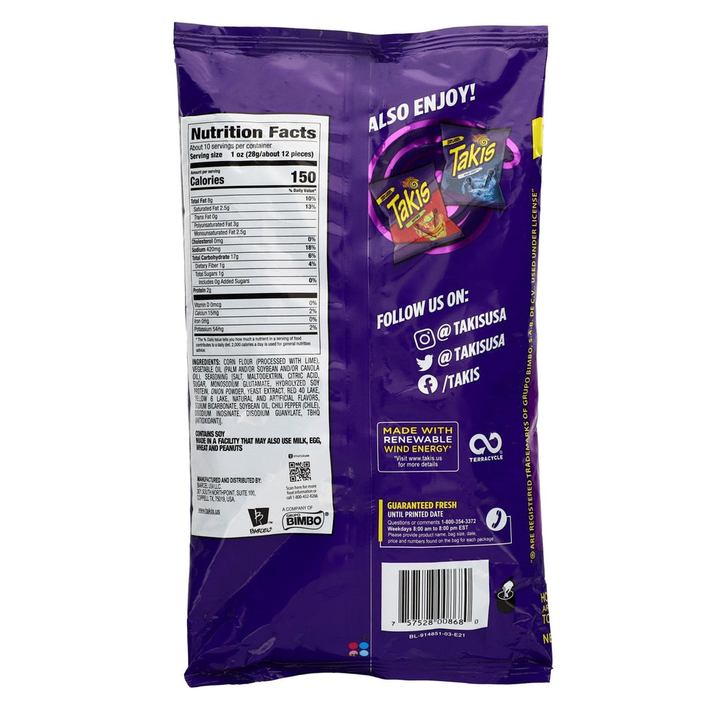 Takis Fuego Hot Chili Pepper &amp; Lime Tortilla Chips, 1-ct.