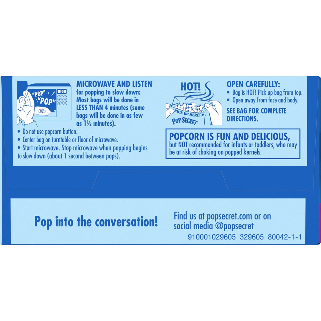 Pop Secret Popcorn, Movie Theater Butter Microwave Popcorn, 1.75-oz. Snack Bags, 3 ct.