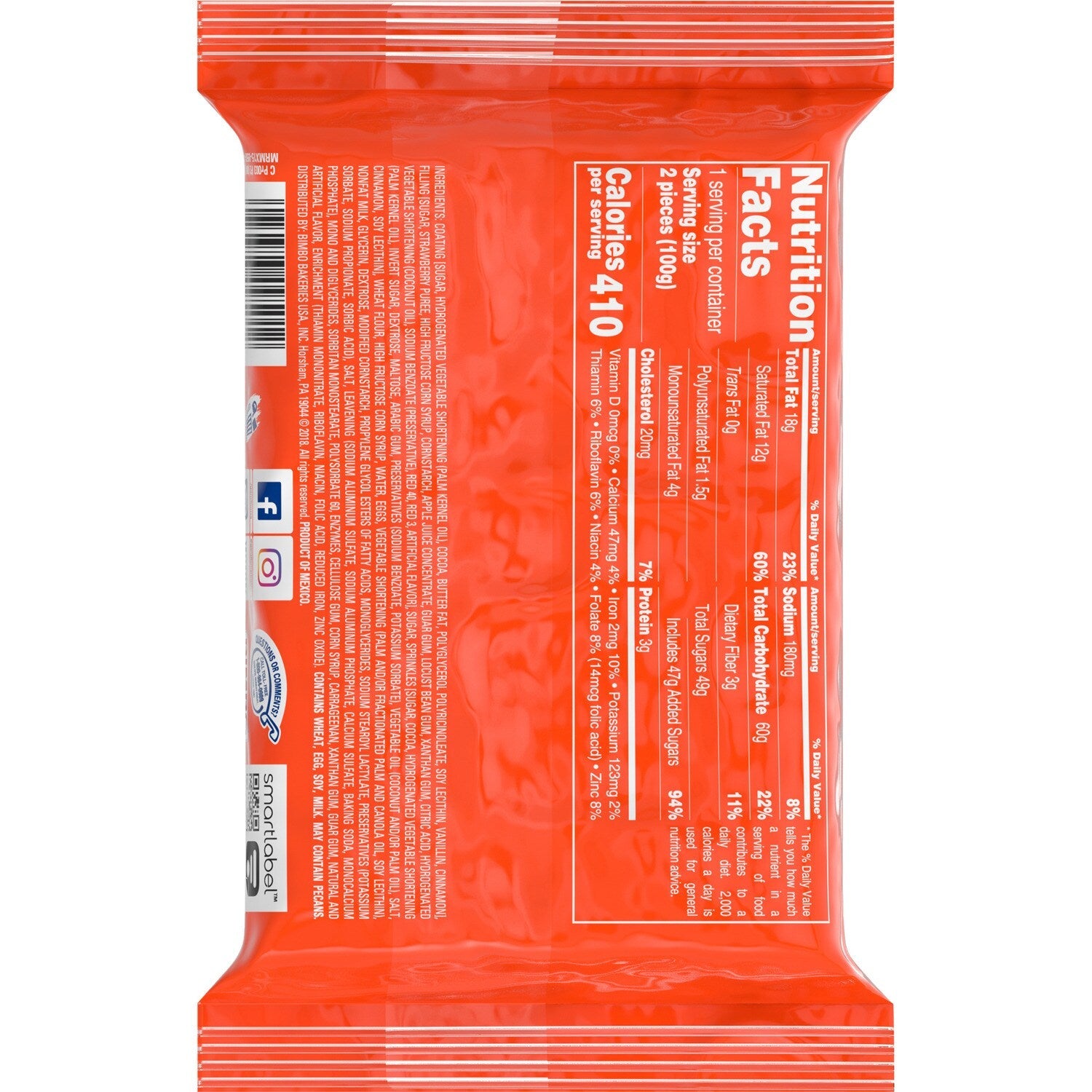 Marinela Gansito Filled Snack Cake, 3.53-oz.