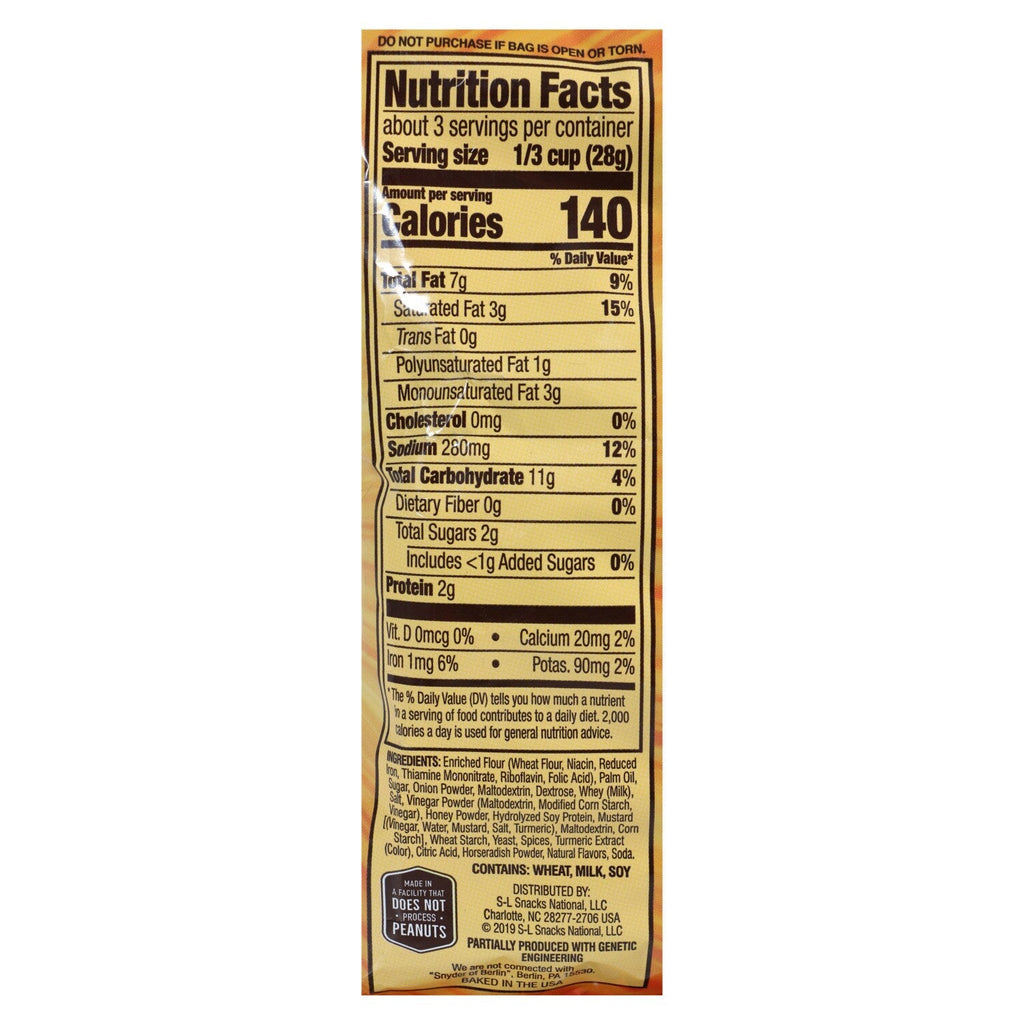 Snyder's of Hanover Pretzel Pieces - Honey Mustard and Onion, 3.5 oz.