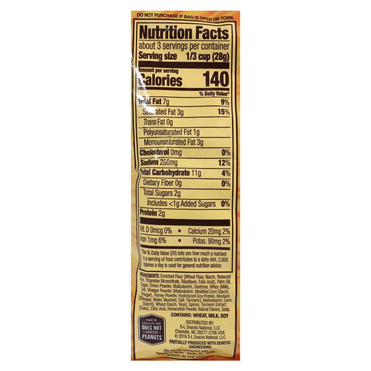 Snyder's of Hanover Pretzel Pieces - Honey Mustard and Onion, 3.5 oz.