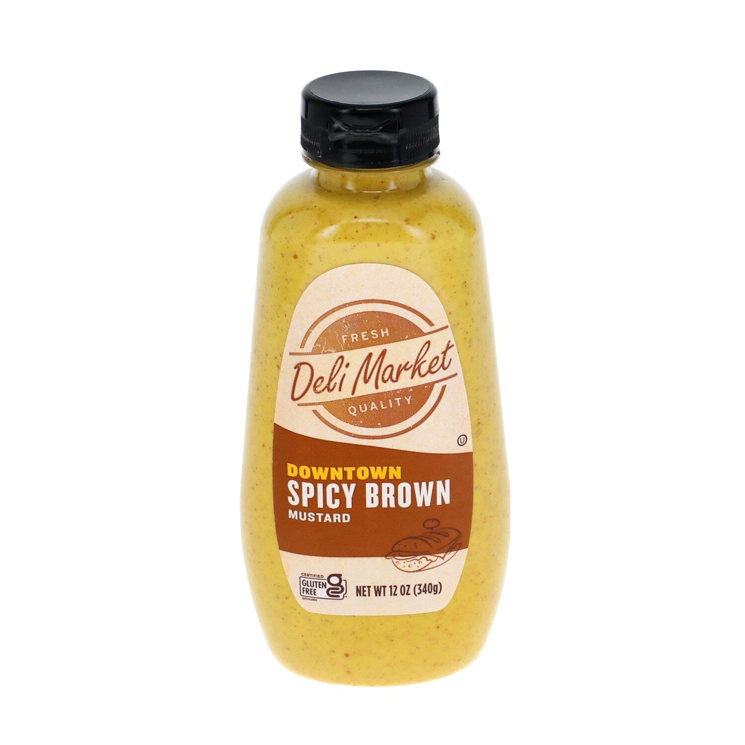 Deli Market Downtown Spicy Brown Mustard, 12 oz.