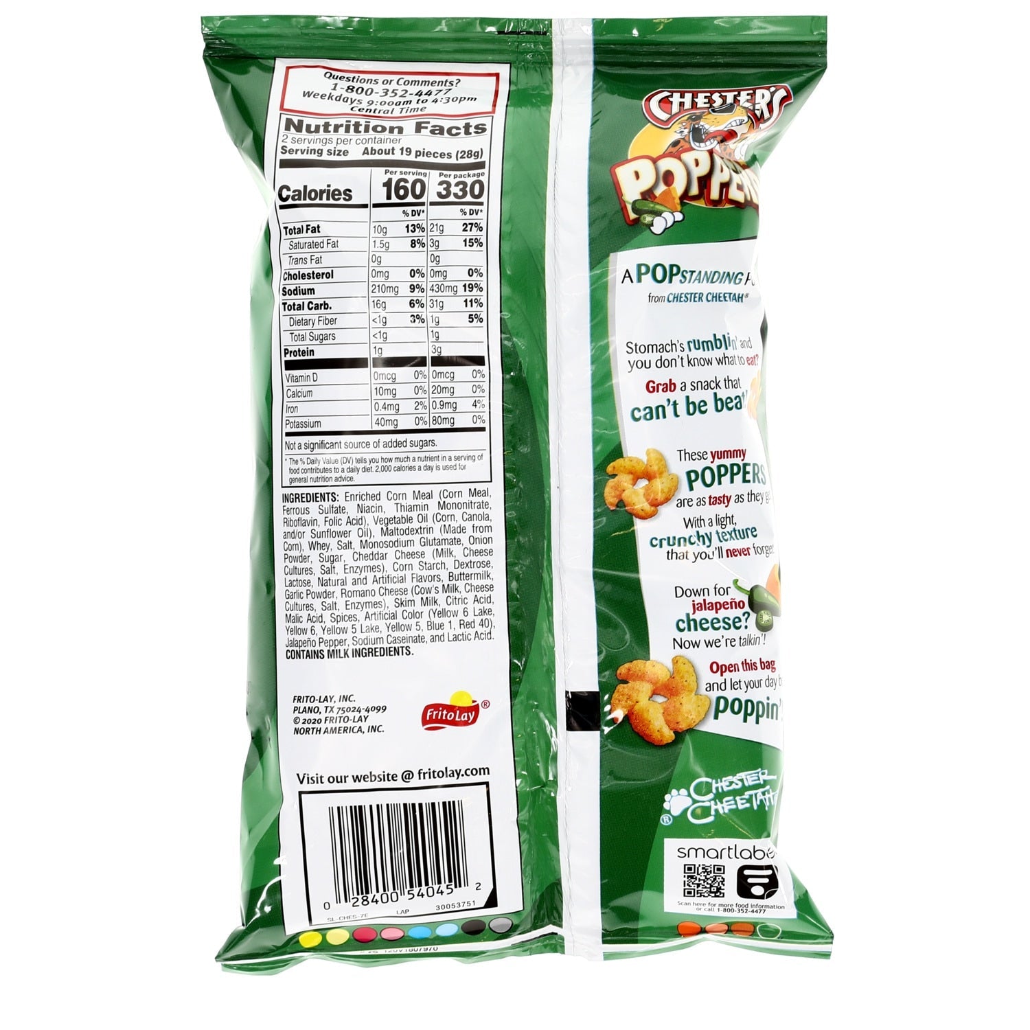 Chester's Poppers Jalapeno Cheese Whirls Chips, 2-oz. Bags