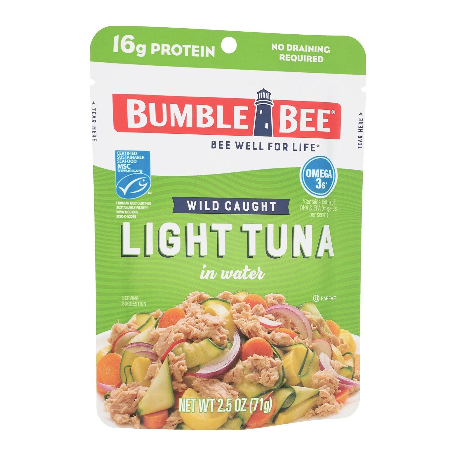 Bumble Bee Wild-Caught Light Tuna in Water, 1-ct.