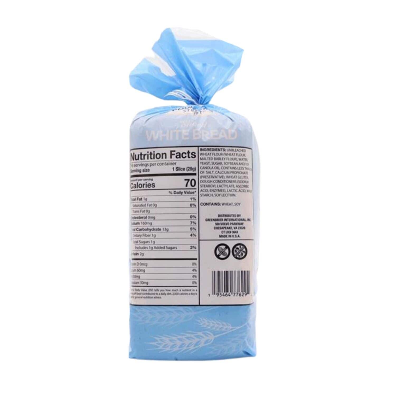 Founders Street Sliced White Bread, 1-ct.