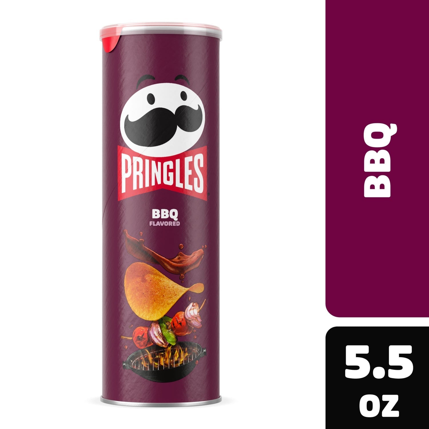 Pringles Potato Crisps Chips, BBQ, 5.5 oz