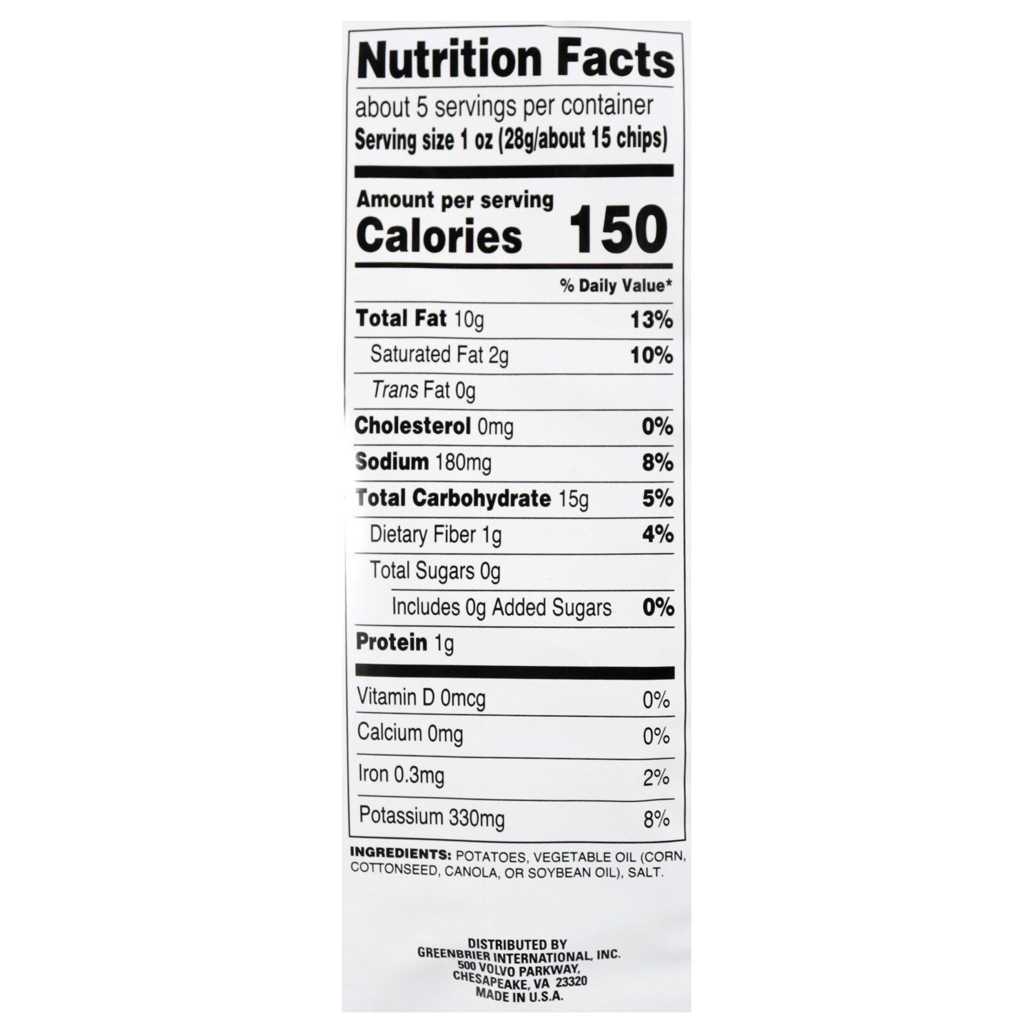 Home Style Select Original Potato Chips, 5-oz.