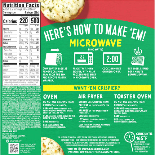 Bagel Bites Cheesy Garlic Bread Snacks, 9-pc Pack.