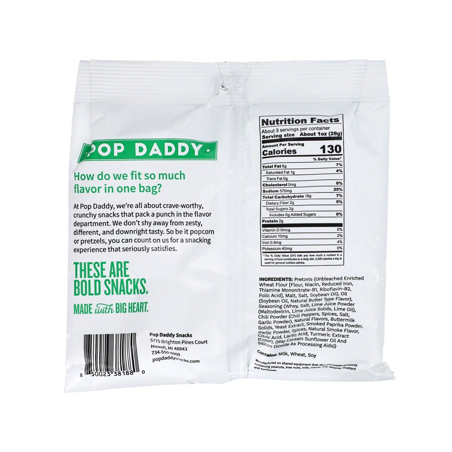 Pop Daddy Mexican Sweet Corn Flavored Pretzel Sticks, 1-ct.