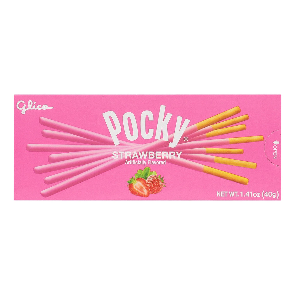 Pocky Strawberry Cream Covered Strawberry Biscuit Sticks, 1.41 oz.