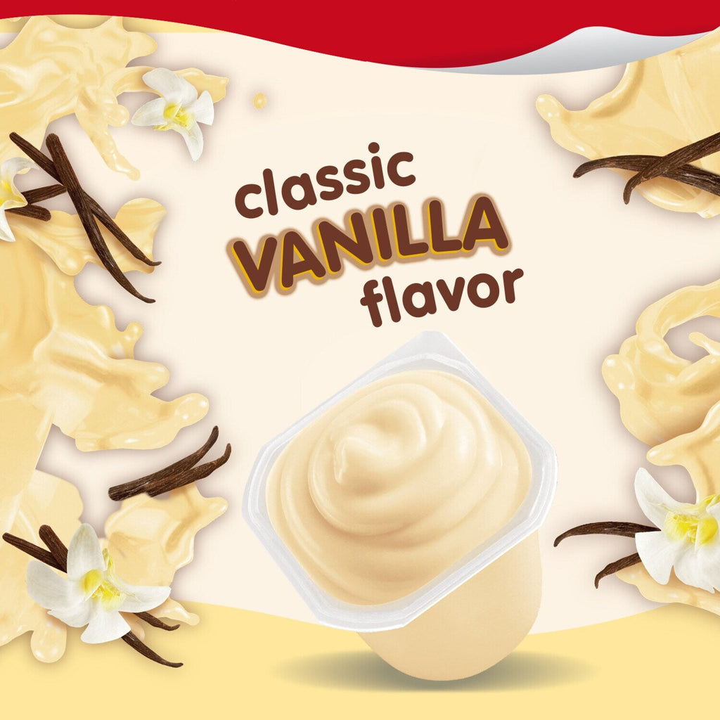 Snack Pack Vanilla Pudding, 3.25 oz Pudding Cups, 4 Count