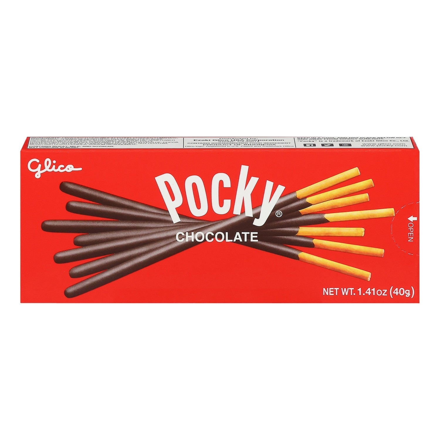 Pocky Chocolate Cream Covered Chocolate Biscuit Sticks, 1.41 oz