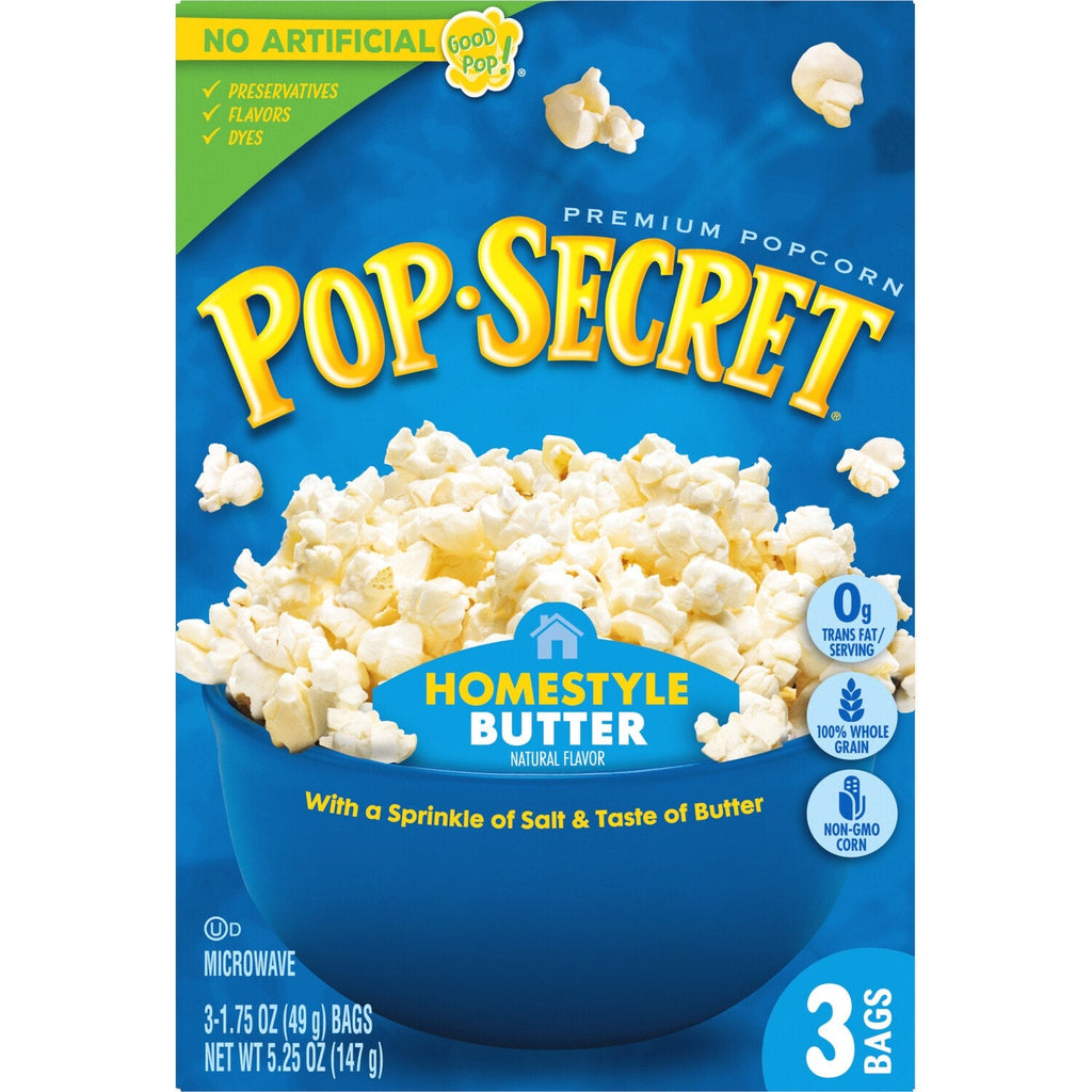 Pop Secret Popcorn Homestyle Butter Microwave Popcorn, 3 ct.