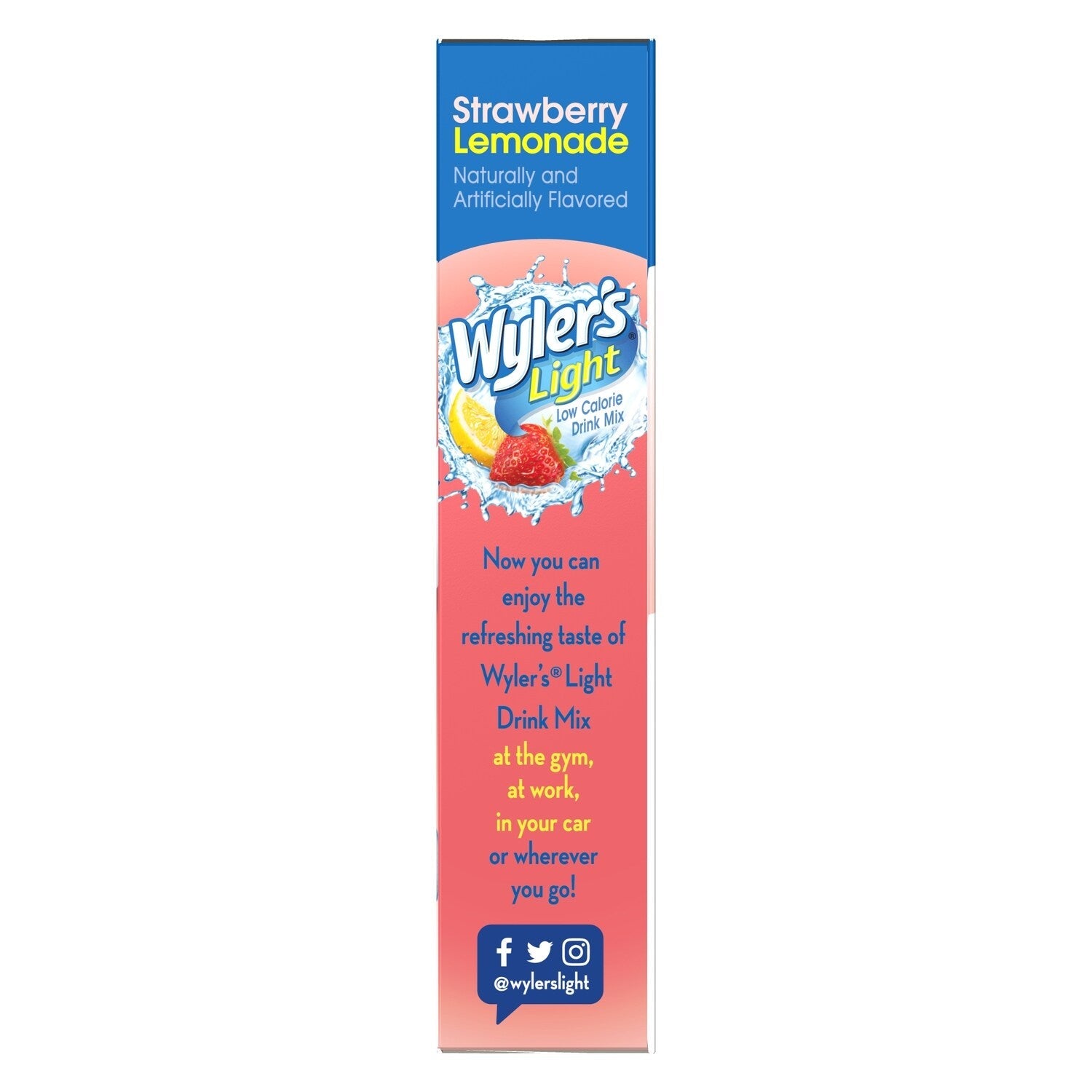Wyler's Light Strawberry Lemonade Drink Mix, 8-pc Pack.