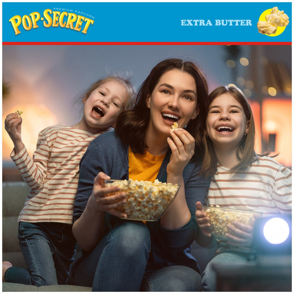 Pop Secret Popcorn - Extra Butter Microwave Popcorn, 1.75-oz. Snack Bags, 3 ct.
