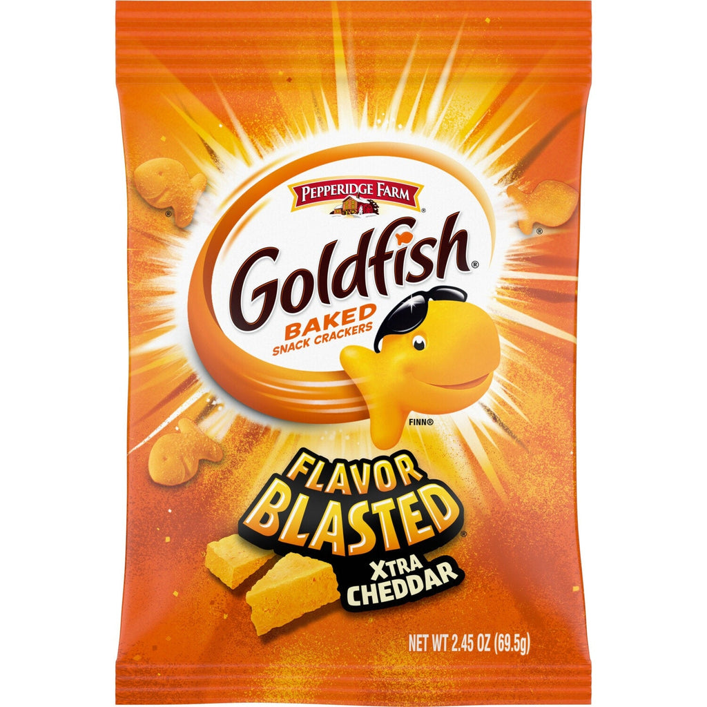Pepperidge Farm Goldfish Flavor Blasted Xtra Cheddar Baked Snack Crackers, 2.45-oz. Pack