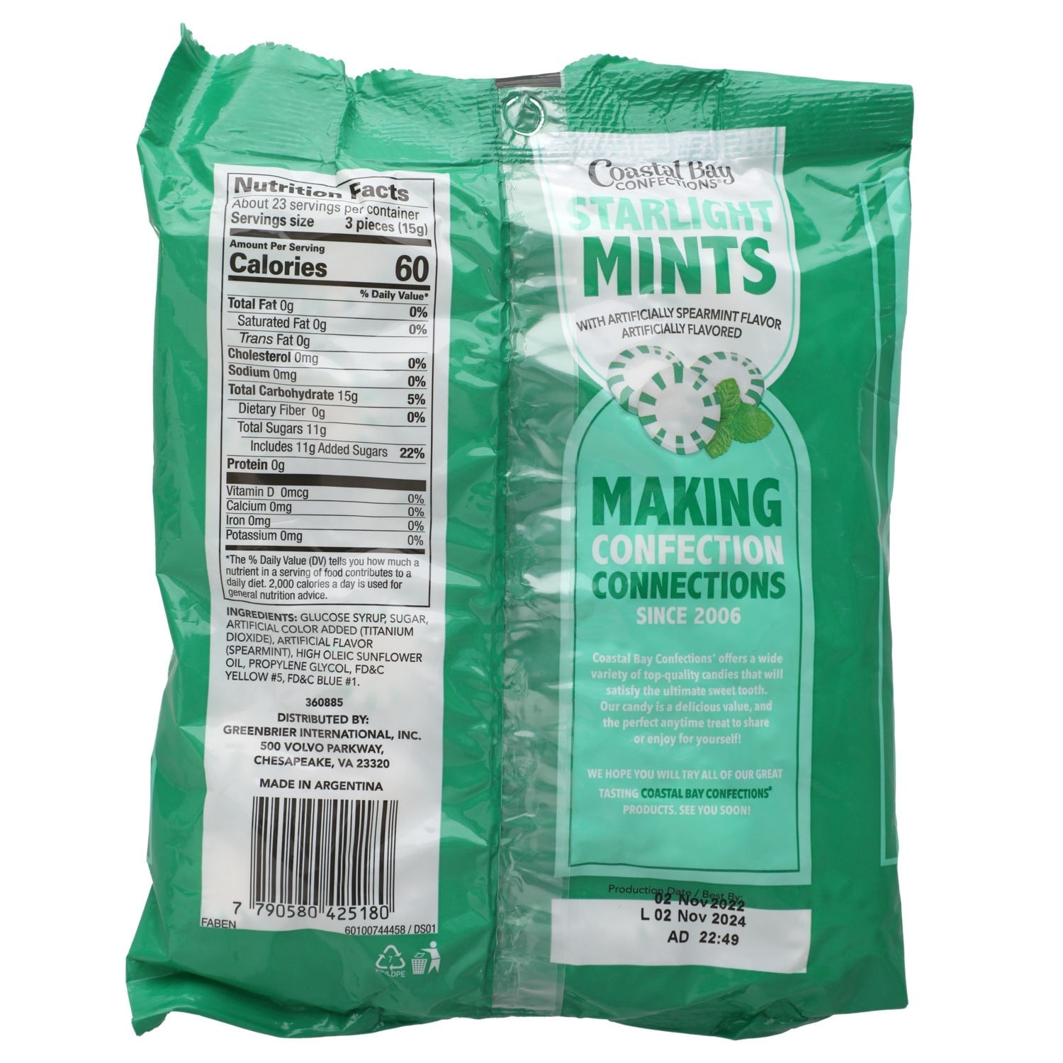 Coastal Bay Confections Starlight Spearmint Candies, 1-ct.
