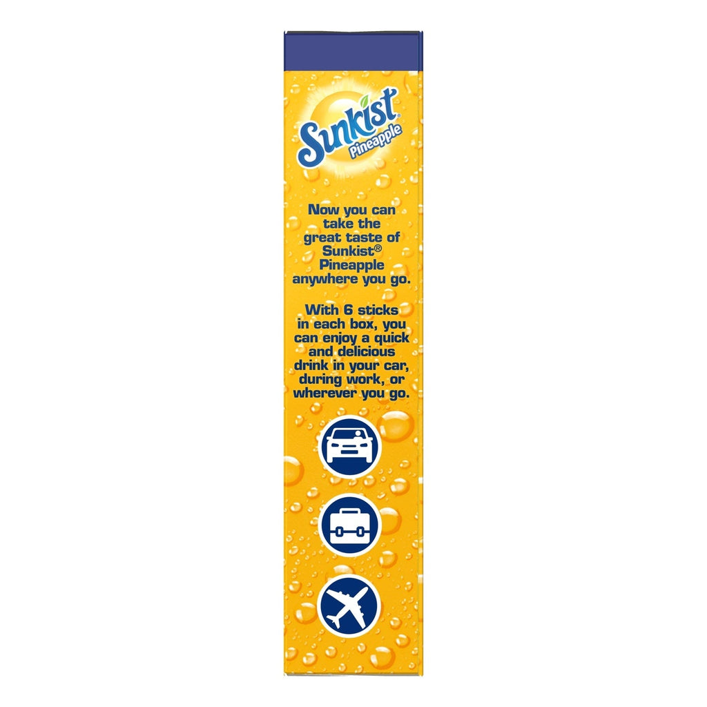 Sunkist Pineapple Singles-To-Go Drink Mix Packets, 6-ct. Box