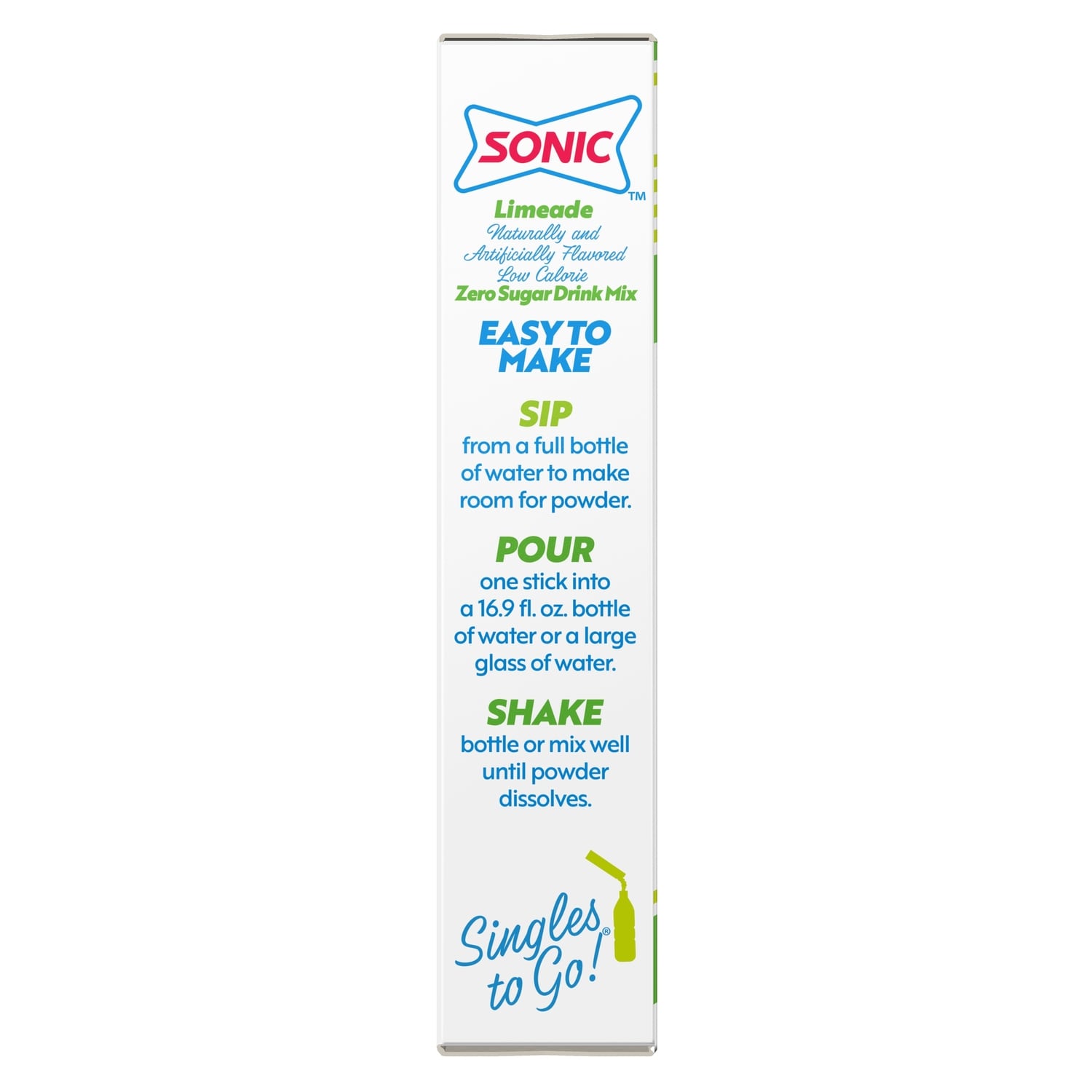 Sonic Singles to Go Limeade Drink Mix, 6-ct. Box