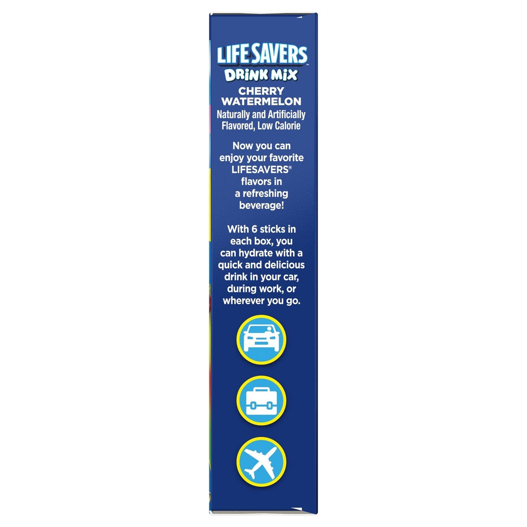 Life Savers Cherry Watermelon-flavored Drink Sticks, 6-pc Pack.