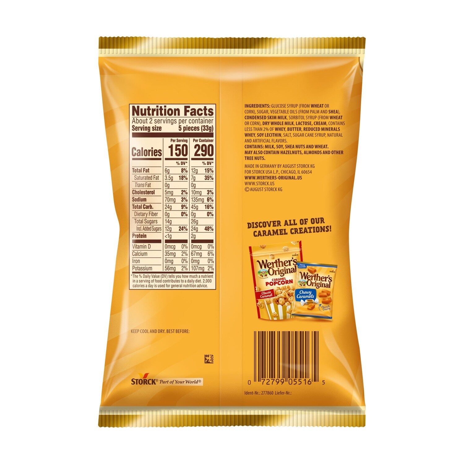 Werther's Original Vanilla Creme Caramel Candy, 1-ct.