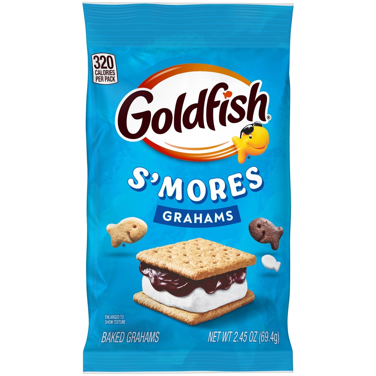 GoldfishÂ® Grahams S'mores Baked Grahams Snack Crackers, 2.45 Oz Bag