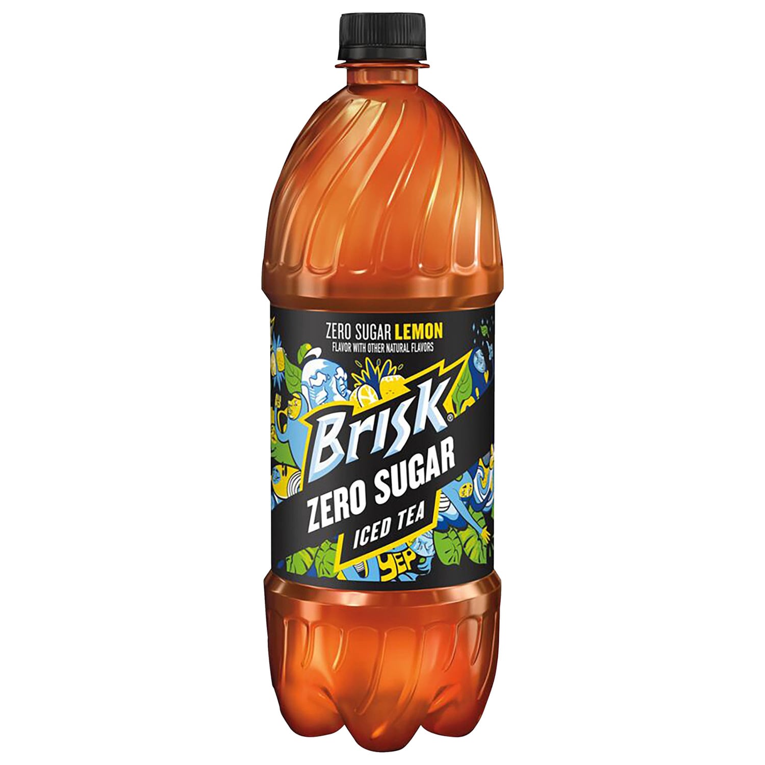 Brisk Iced Tea Zero Sugar Lemon Flavor, 1 L Bottle