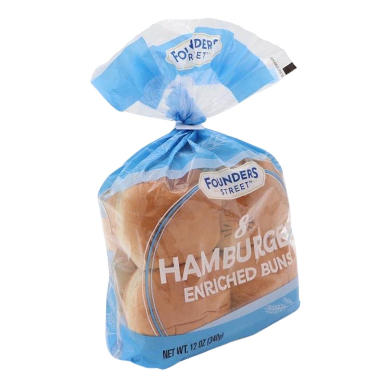 Founders Street Hamburger Enriched Buns, 8-pc Pack.