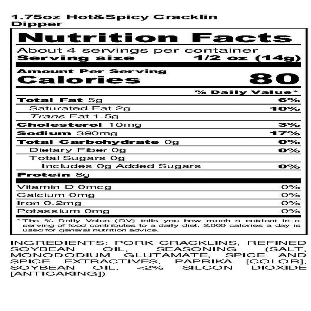 Brim's Seasoned Pork Cracklin Dippers, 1.75-oz. Bags