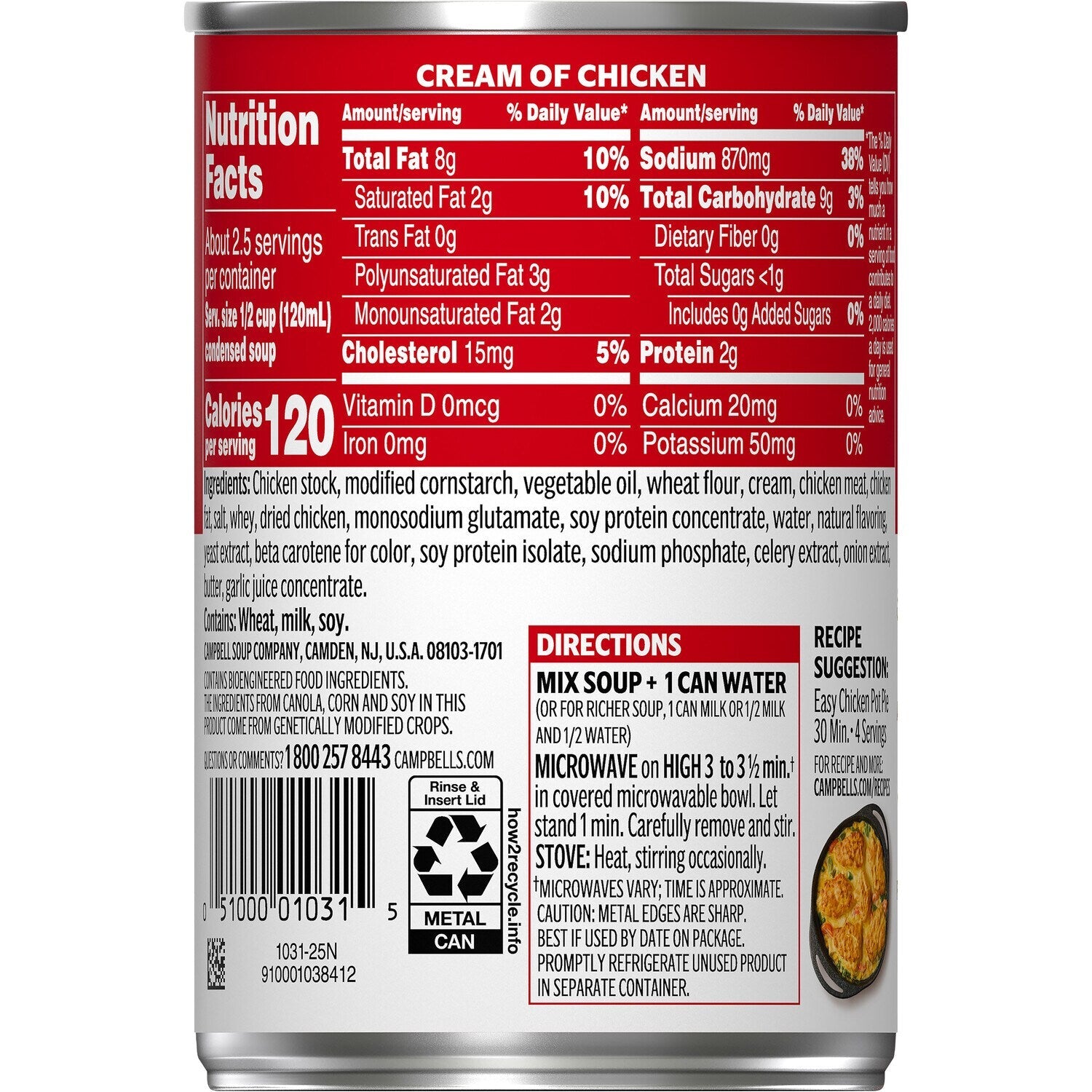 Campbell's Condensed Cream of Chicken Soup, 10.5-oz. Cans