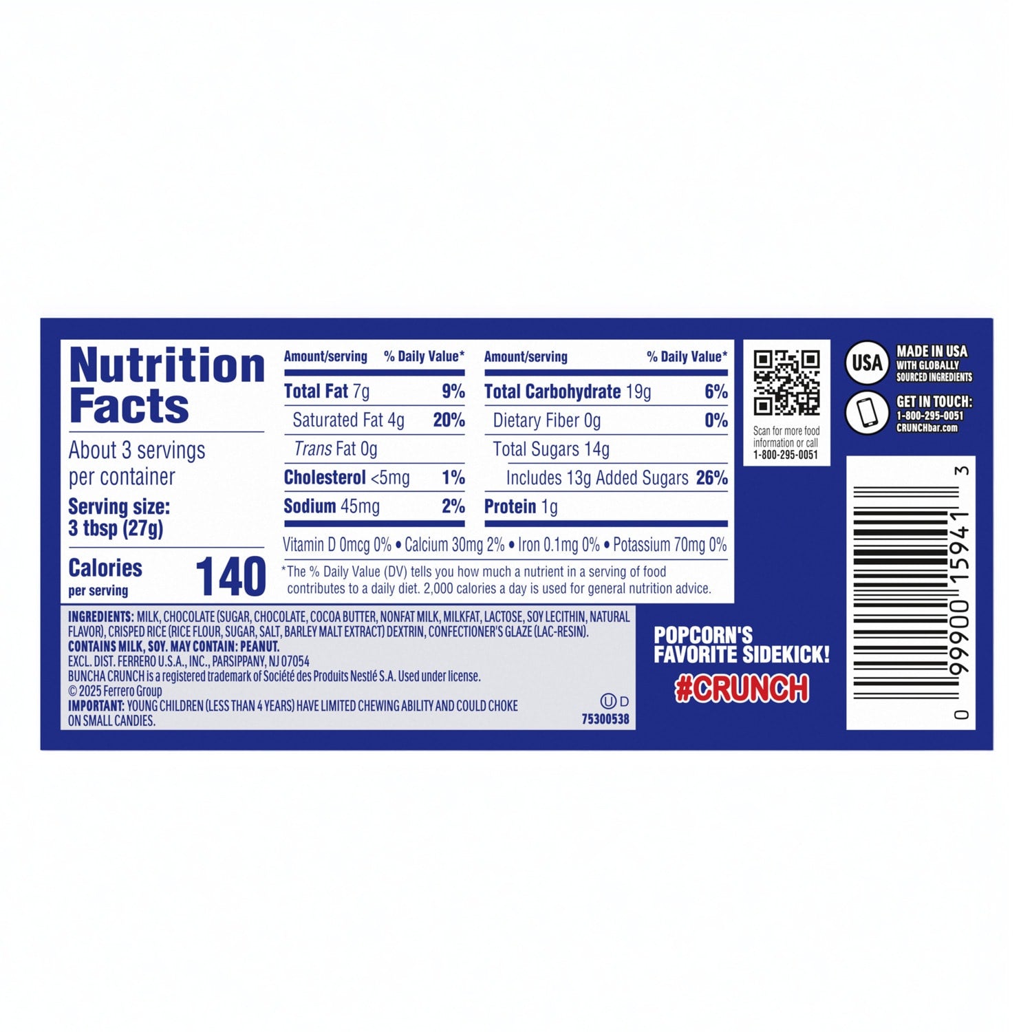 Nestle Buncha Crunch Chocolate Bar, 1-ct.