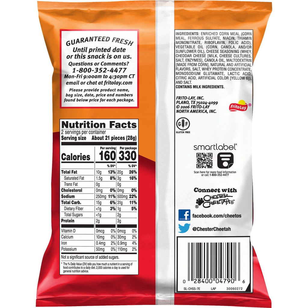 Cheetos Crunchy Cheese Flavored Snacks 2 Oz