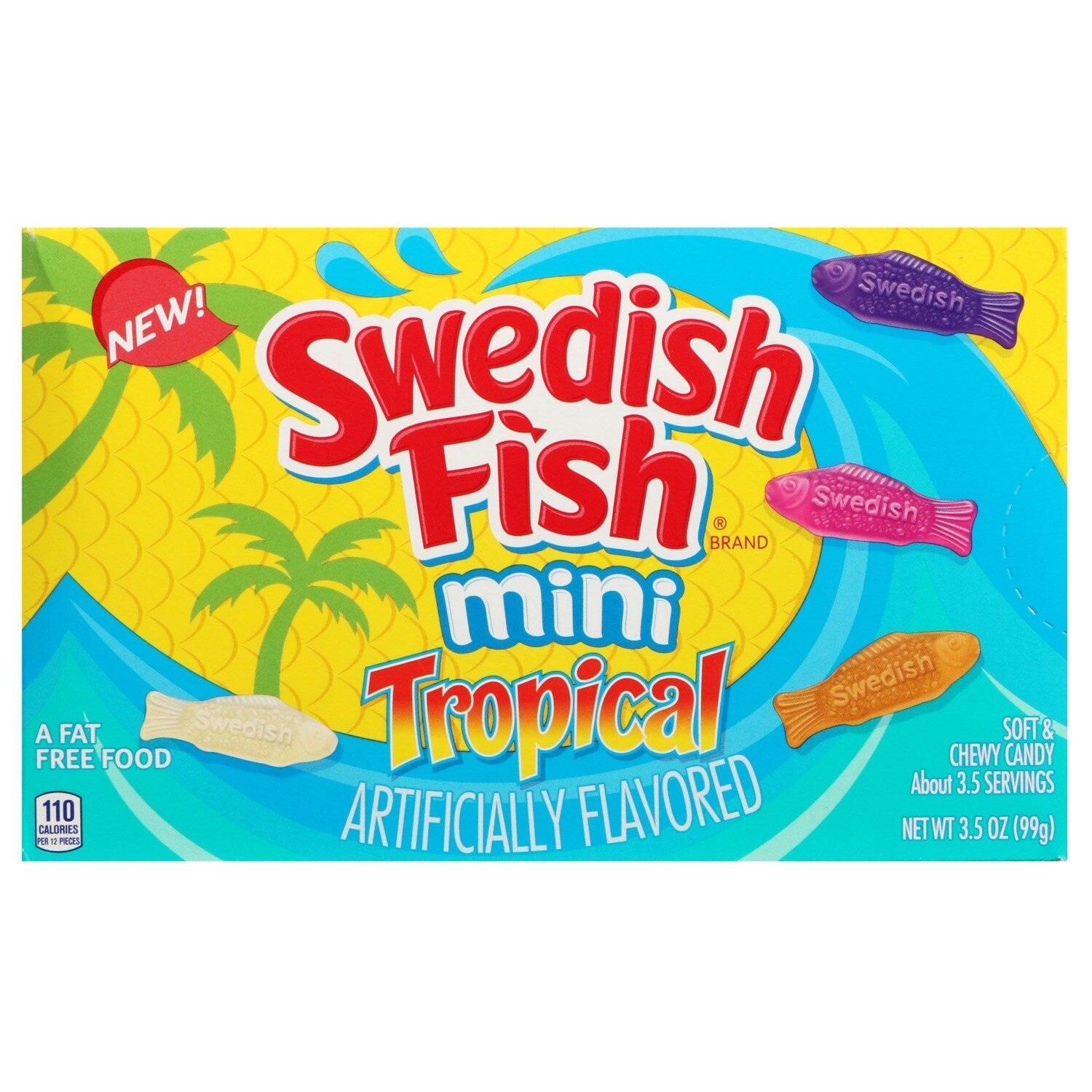 Swedish Fish Mini's with a Tropical Flavor, 3.5 oz. Boxes