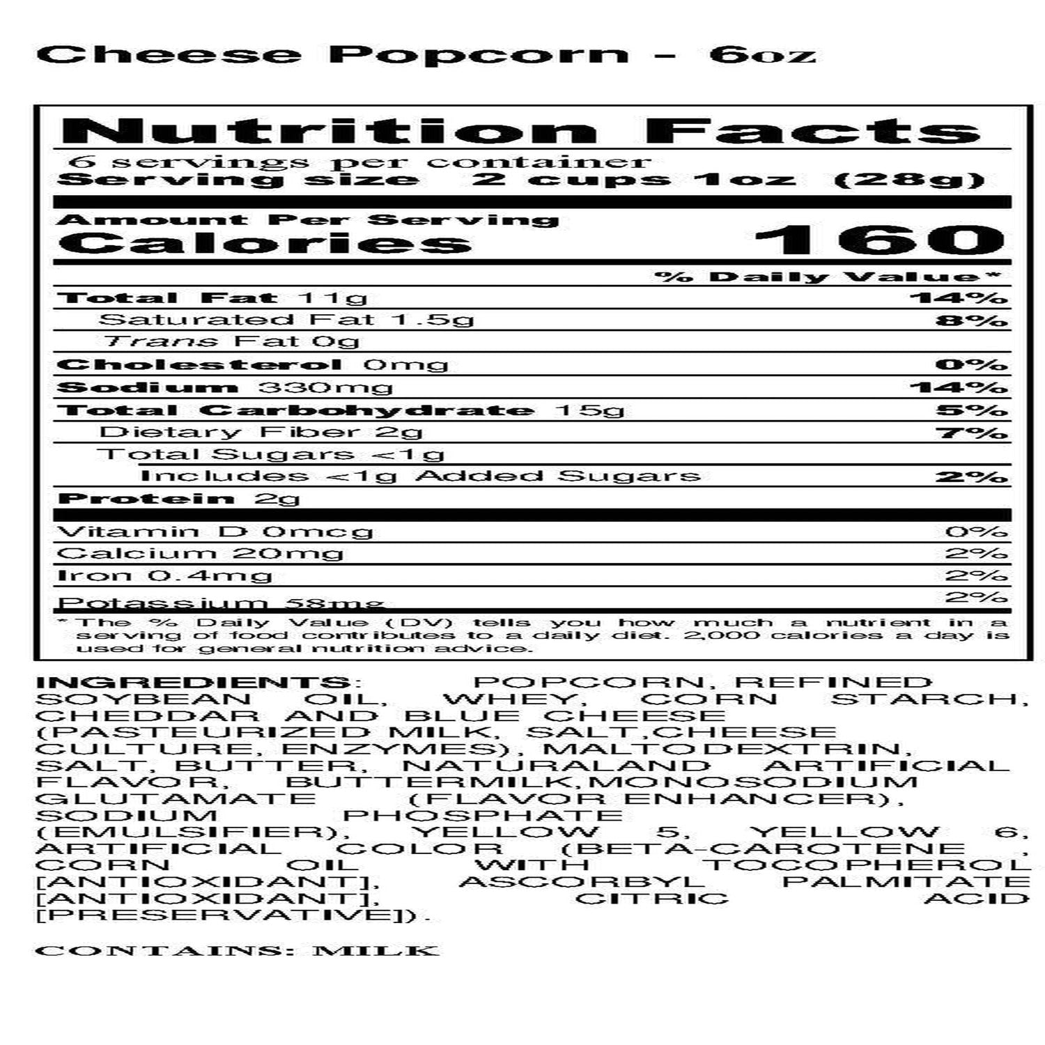 Brim's Cheese Popcorn, 6-oz. Bags